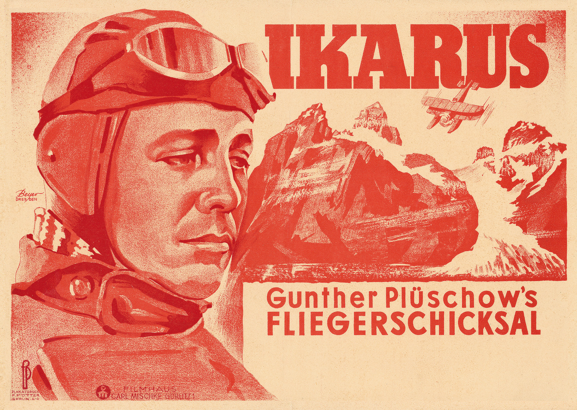 Postkarte IKARUS Gunther Plueschow